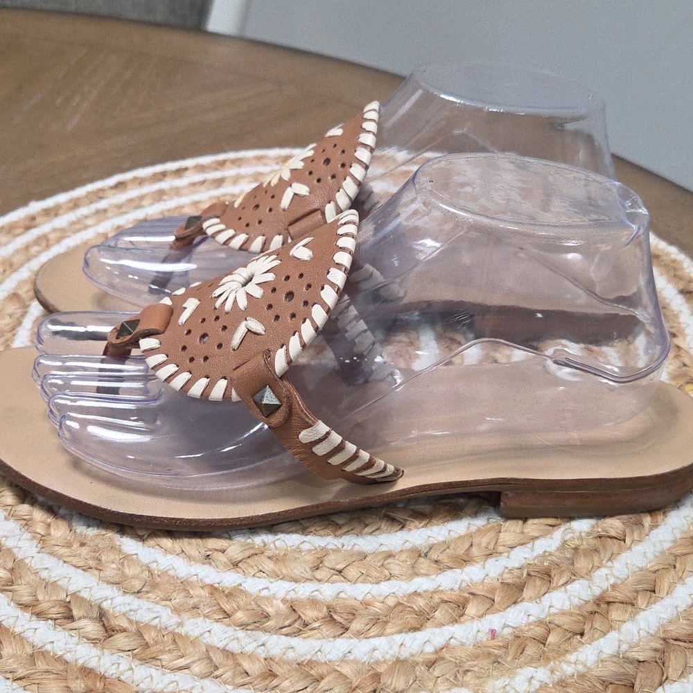 Jack Rogers Georgica Jelly Thong Sandals, Size 9 - Picture 3 of 7